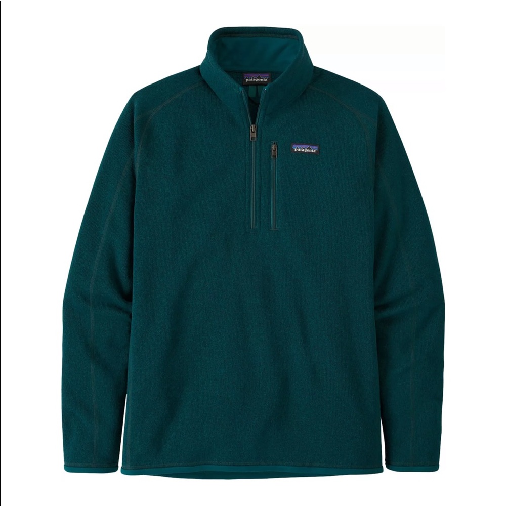 Patagonia Men’s Large Better Sweater 1/4 Zip Pullover  Dark Borealis Green $118